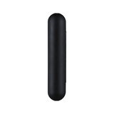 Black elongated LED wall light with rounded ends made of metal for modern indoor lighting