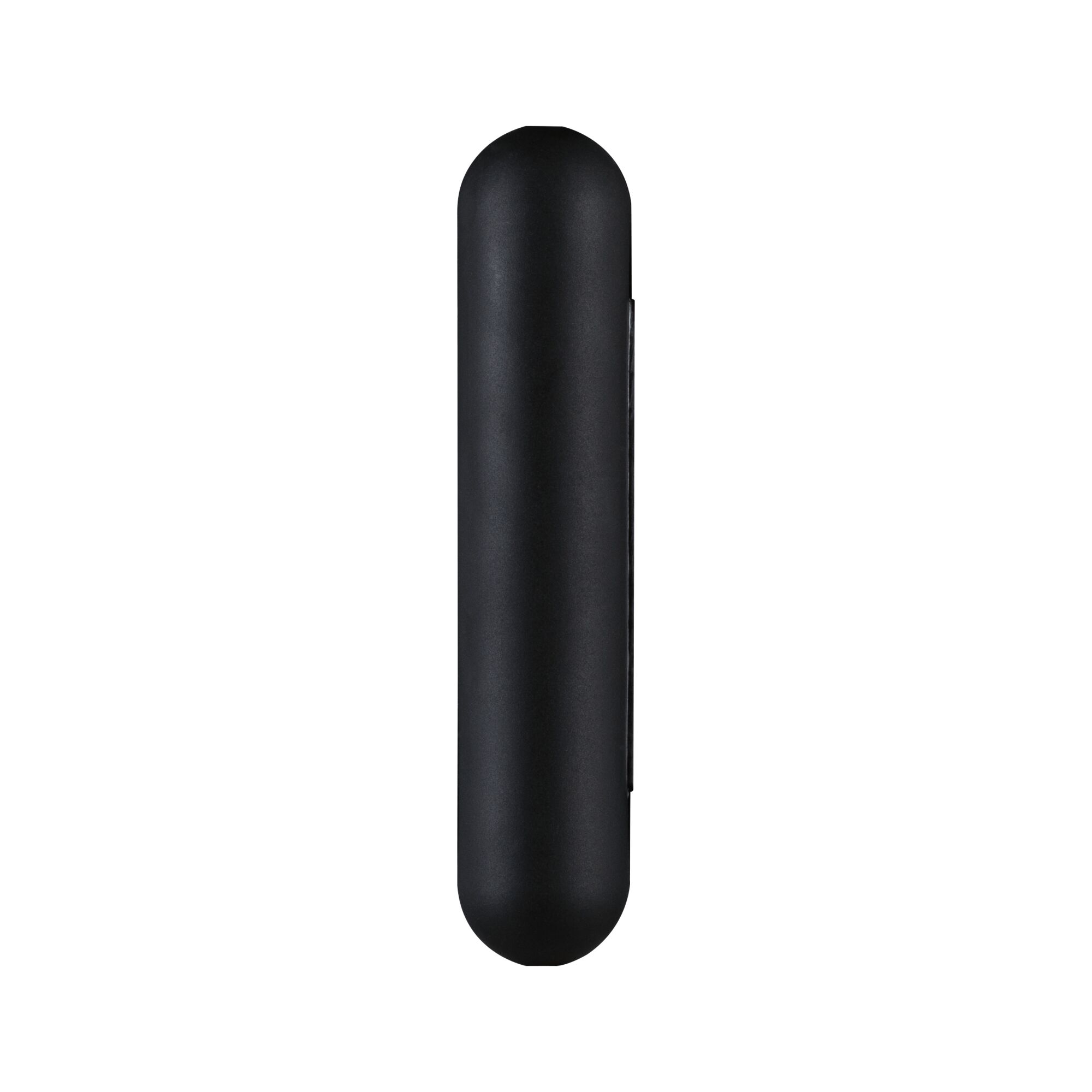 URail Accessoires Adaptateur de suspension Noir mat Applique murale LED noire allongée avec extrémités arrondies en métal pour éclairage intérieur moderne