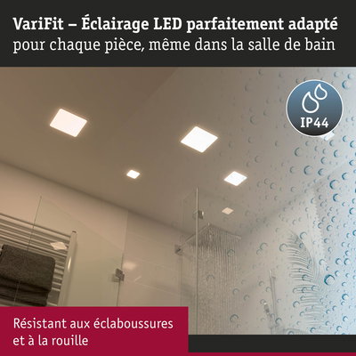 Éclairage LED blanc IP44, résistant aux éclaboussures et à la rouille, parfait pour la salle de bain
