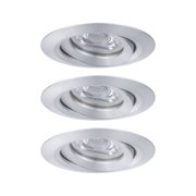 Spot encastré rond en aluminium brossé argenté pour éclairage LED moderne