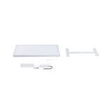 Weißes LED-Panel mit Montagehalterung und Netzteil für moderne Deckenbeleuchtung