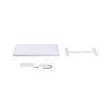 White LED panel with mounting bracket and power supply for modern ceiling lighting