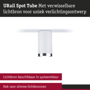 Witte URail Spot Tube met verwisselbare lichtbron voor uniek verlichtingsontwerp
