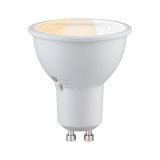 Weißer LED-Spot mit GU10-Fassung und einstellbarer Farbtemperatur 2700K bis 4000K für Wohnraumbeleuchtung