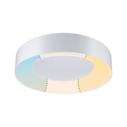 Round white LED ceiling light with warm white and blue light for modern home lighting