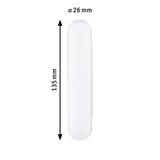 Weißes längliches LED-Leuchtmittel mit 135 mm Länge und 26 mm Durchmesser für moderne Beleuchtung