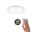 VariFit Panneau encastré LED 3-Step-Dim Areo IP44 rond 175mm 13W 1200lm 3000K Blanc gradable Plafonnier LED rond blanc avec variateur 3 niveaux et main appuyant sur interrupteur mural