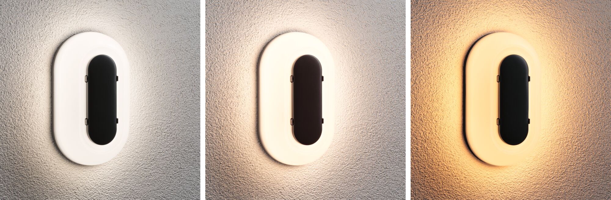 LED Exterior wall light Elunor IP65 elongated 122x212mm 2200 - 4000K 18,5W 1460lm 230V Anthracite/White Polycarbonate