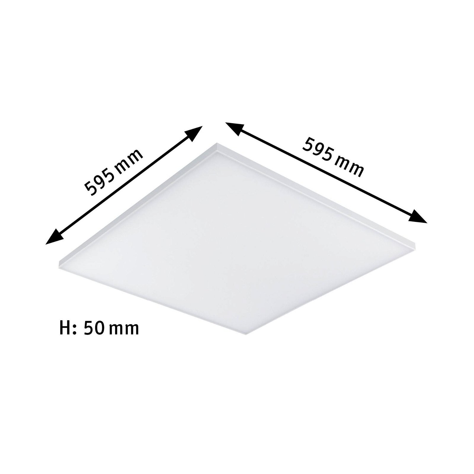 LED Panel Velora eckig 600x600mm 3000K Weiß matt