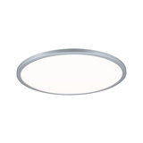 Ronde LED-plafondlamp met zilverkleurige aluminiumrand en witte diffuser voor moderne verlichting