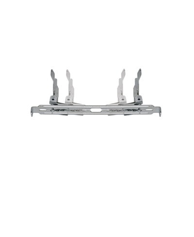 Silver metal bracket for LED recessed spotlights ensuring secure ceiling installation