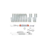 LED-Lichtband mit Netzteil und Verbindungskabeln in Weiß für flexible Beleuchtungslösungen