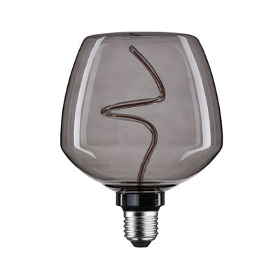 Light bulb with smoky glass and decorative LED filament for stylish lighting solutions