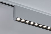 Modern silver aluminium ceiling spotlight with multiple LED lights for indoor lighting