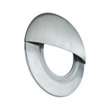 Round stainless steel recessed wall light with brushed finish and modern design for indoor lighting