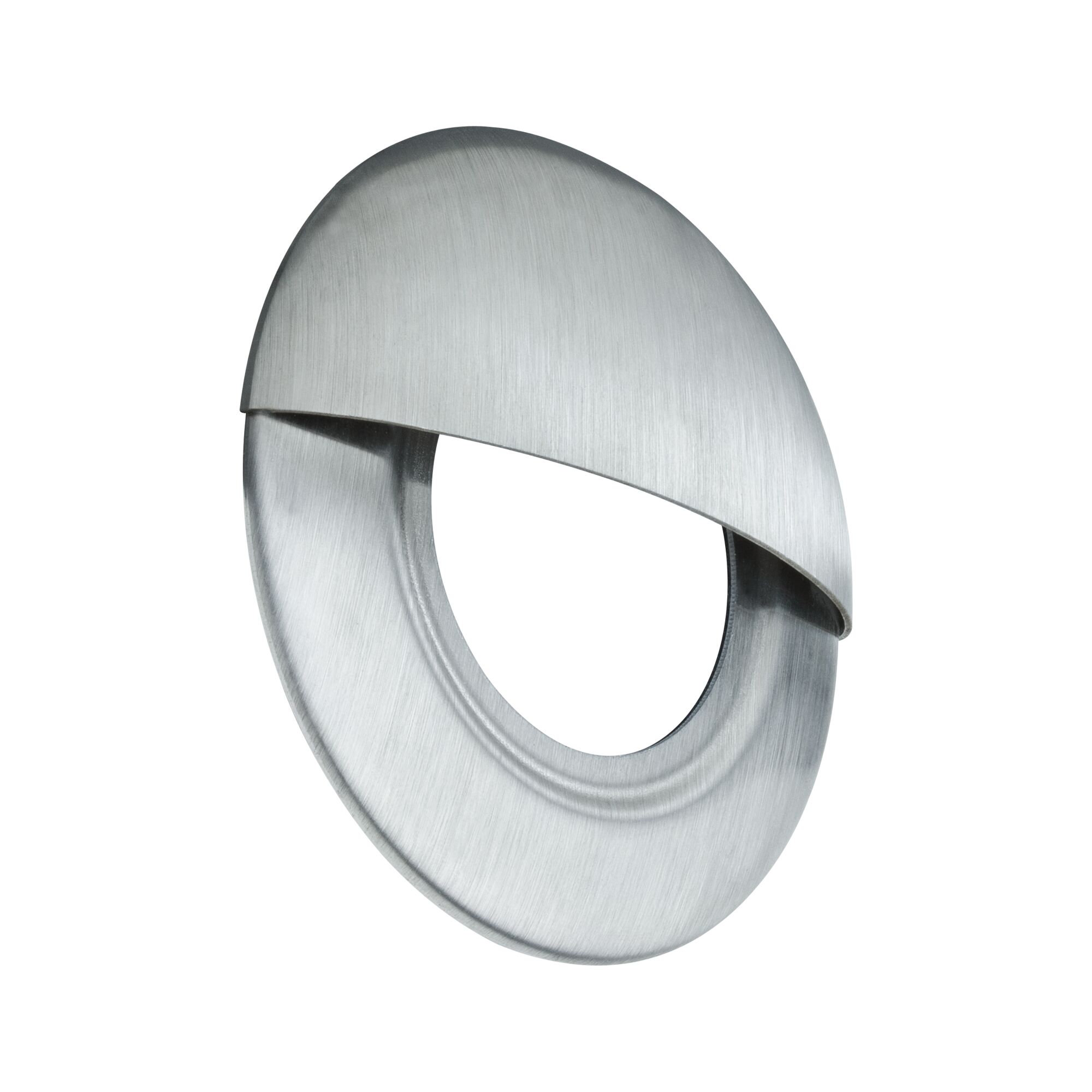 Round stainless steel wall recessed light with brushed finish and modern design for indoor lighting