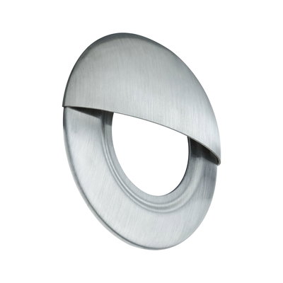 Round stainless steel wall recessed light with brushed finish and modern design for indoor lighting