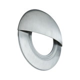 Round stainless steel wall recessed light with brushed finish and modern design for indoor lighting