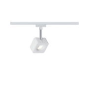 Moderner weißer LED-Spot aus Metall mit verstellbarem Kopf für flexible Beleuchtung