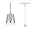 URail Pendants Cone GU10 max. 10W dimmable 230V Chrome matt Modern silver metal pendant light with white diffuser and chrome ring for track lighting systems