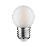 Kleine matte LED-Glühbirne mit E27-Fassung in Weiß für energiesparende Beleuchtung