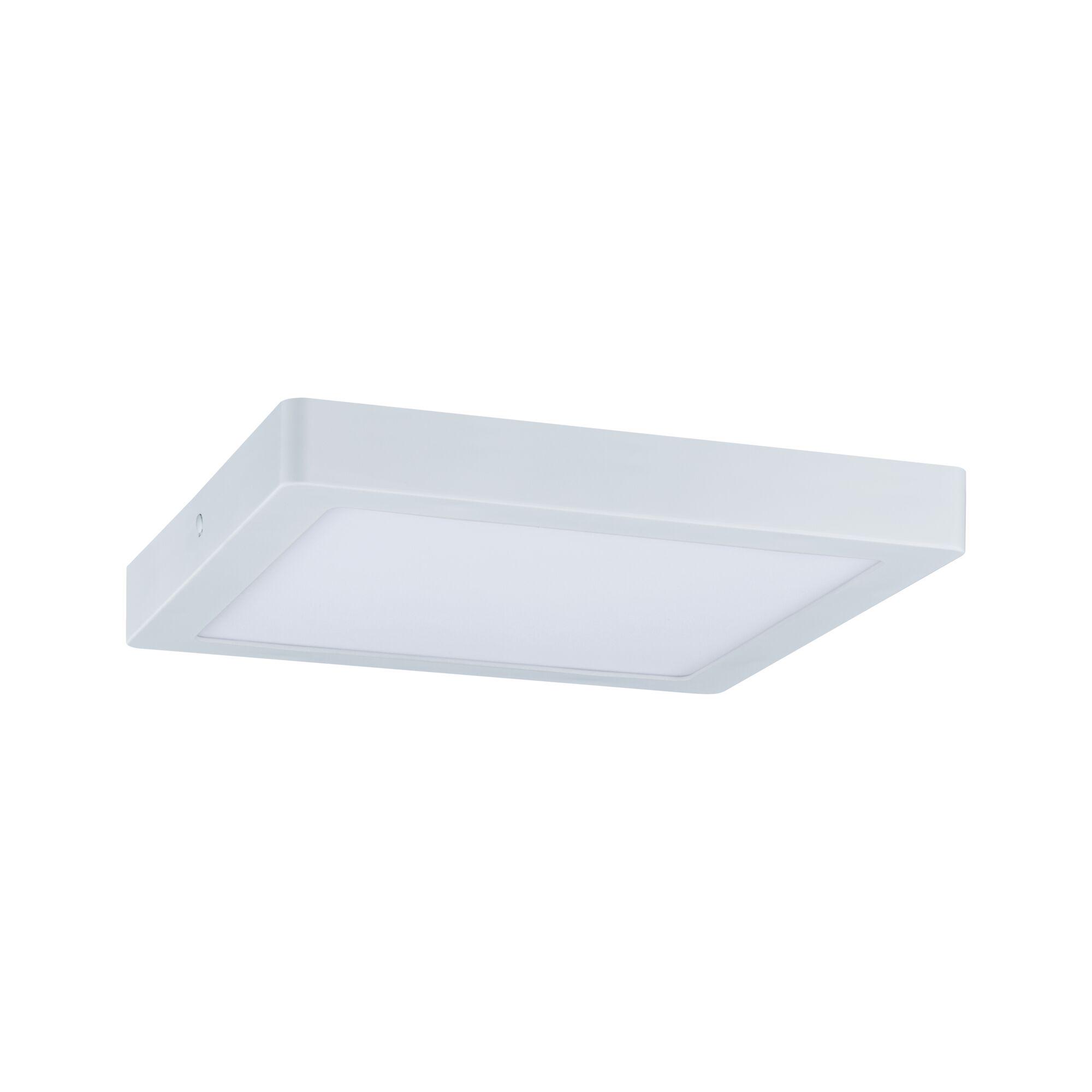Square white LED ceiling light made of plastic for modern indoor lighting