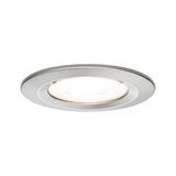 Rundes Einbaustrahler aus gebürstetem Aluminium in Silber für moderne LED-Deckenbeleuchtung
