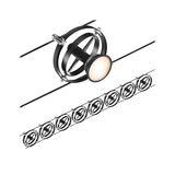 Black metal LED cable spotlights with spherical design for modern lighting solutions