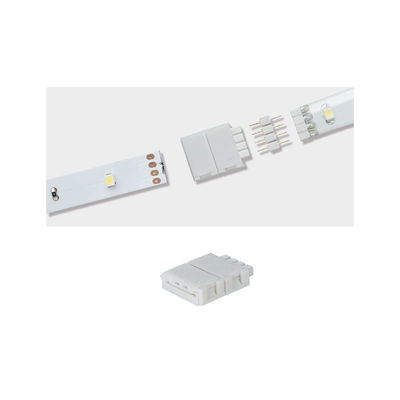 White plastic LED strip connector for flexible light strip installation and easy connection