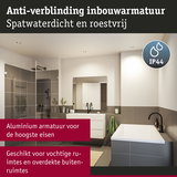 Spatwaterdichte aluminium inbouwlamp met anti-verblinding voor vochtige ruimtes en overdekte buitenruimtes