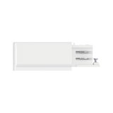 White plastic housing with screw terminal for electrical connections, LED lighting accessory