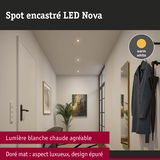 Spot encastré LED Nova doré mat avec lumière blanche chaude pour un éclairage intérieur élégant