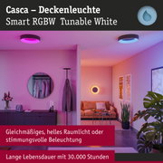 Casca Deckenleuchte mit smartem RGBW Licht in Schwarz für stimmungsvolle Raumbeleuchtung
