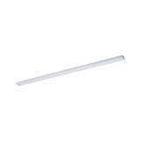 Slim white LED ceiling light made of plastic for modern indoor lighting and energy-saving illumination.
