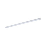 Schlanke weiße LED-Deckenleuchte aus Kunststoff für moderne Innenbeleuchtung und energiesparende Lichtlösung.