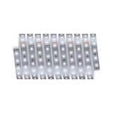 Flexibler LED-Lichtstreifen mit weißen LEDs auf silberner Platine für moderne Beleuchtungslösungen