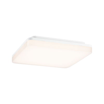 Plafonnier LED carré moderne blanc avec lumière blanc chaud pour espaces de vie