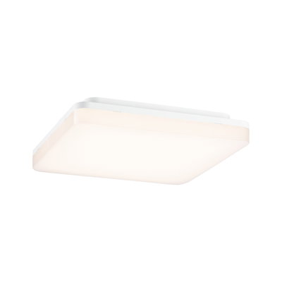 Plafonnier LED carré moderne blanc avec lumière blanc chaud pour espaces de vie