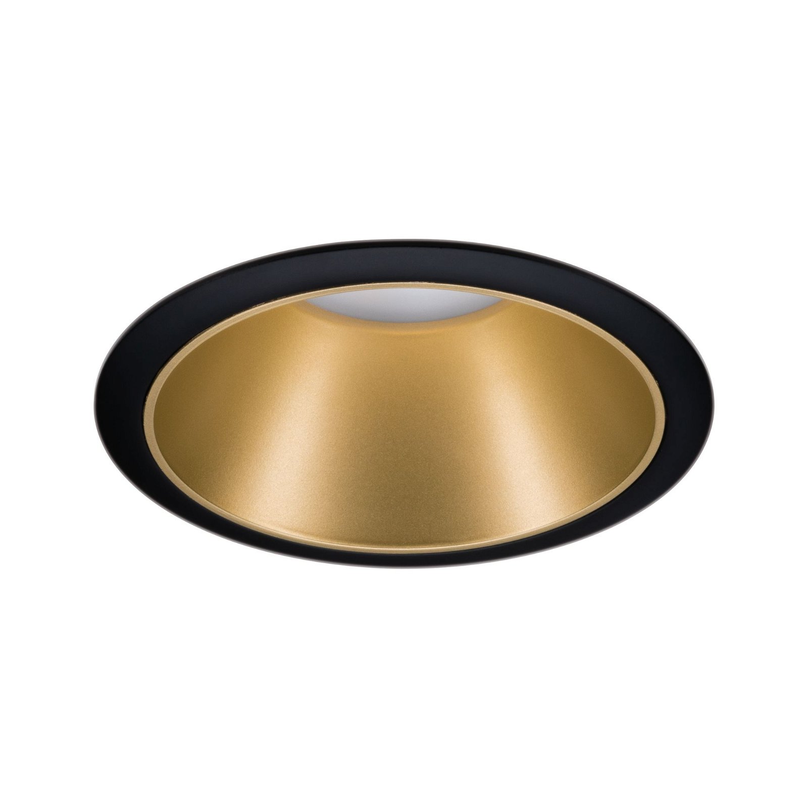 LED Recessed luminaire 3-Step-Dim Cole Coin IP44 round 88mm Coin 6,5W 460lm 230V dimmable 2700K Black/Gold matt