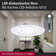 LED-Einbauleuchte Nova mit flachem LED-Reflektor GU10 in neutralweiß für moderne Raumbeleuchtung