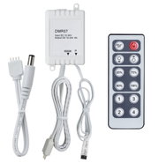 White LED dimmer DMR07 with remote control and cables for 12-24V DC lighting systems