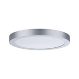 Panneau LED de plafond rond en aluminium argenté avec diffuseur blanc pour éclairage moderne