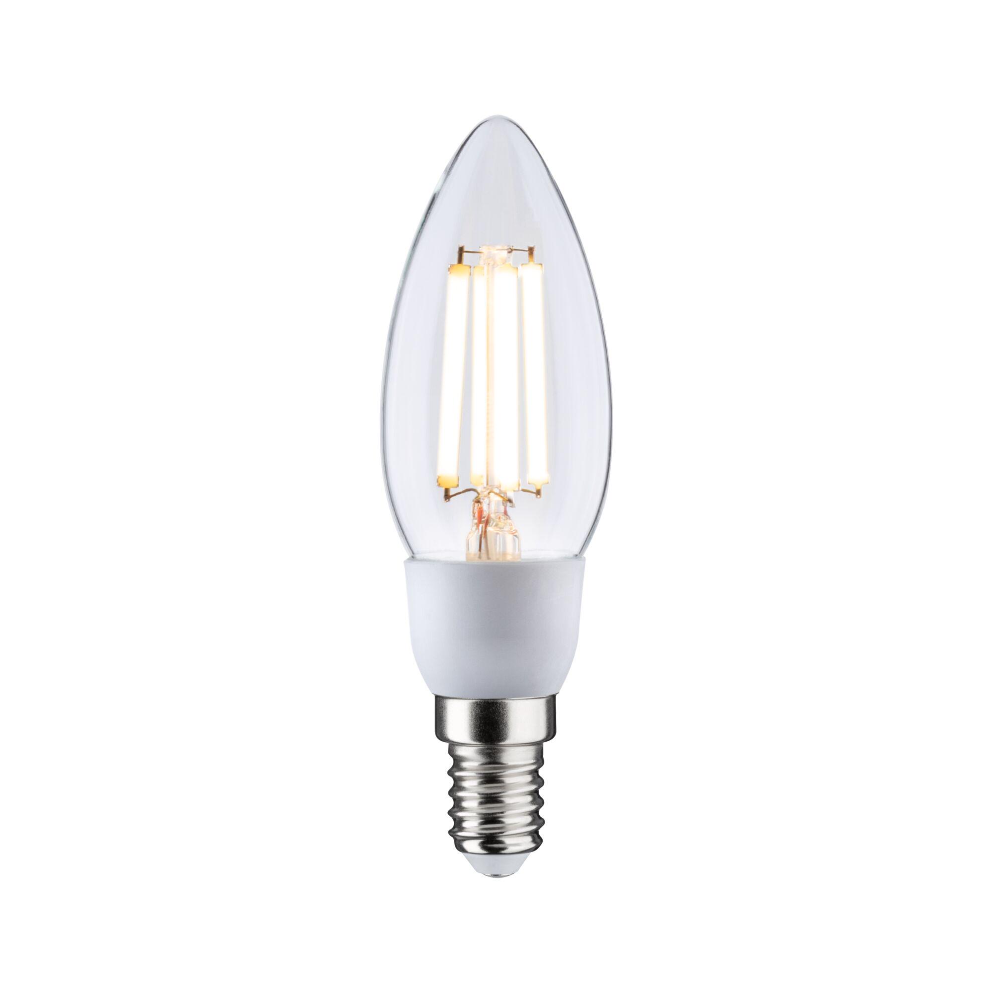LED candle bulb with clear glass and E14 base for energy-efficient lighting solutions