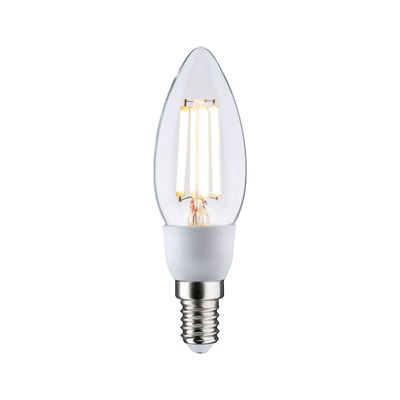 LED candle bulb with clear glass and E14 base for energy-efficient lighting solutions