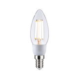 LED candle bulb with clear glass and E14 base for energy-efficient lighting solutions