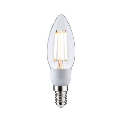 LED candle bulb with clear glass and E14 base for energy-efficient lighting solutions