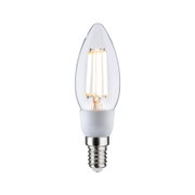 LED-Leuchtmittel in Kerzenform mit transparentem Glas und E14-Fassung für energiesparende Beleuchtung