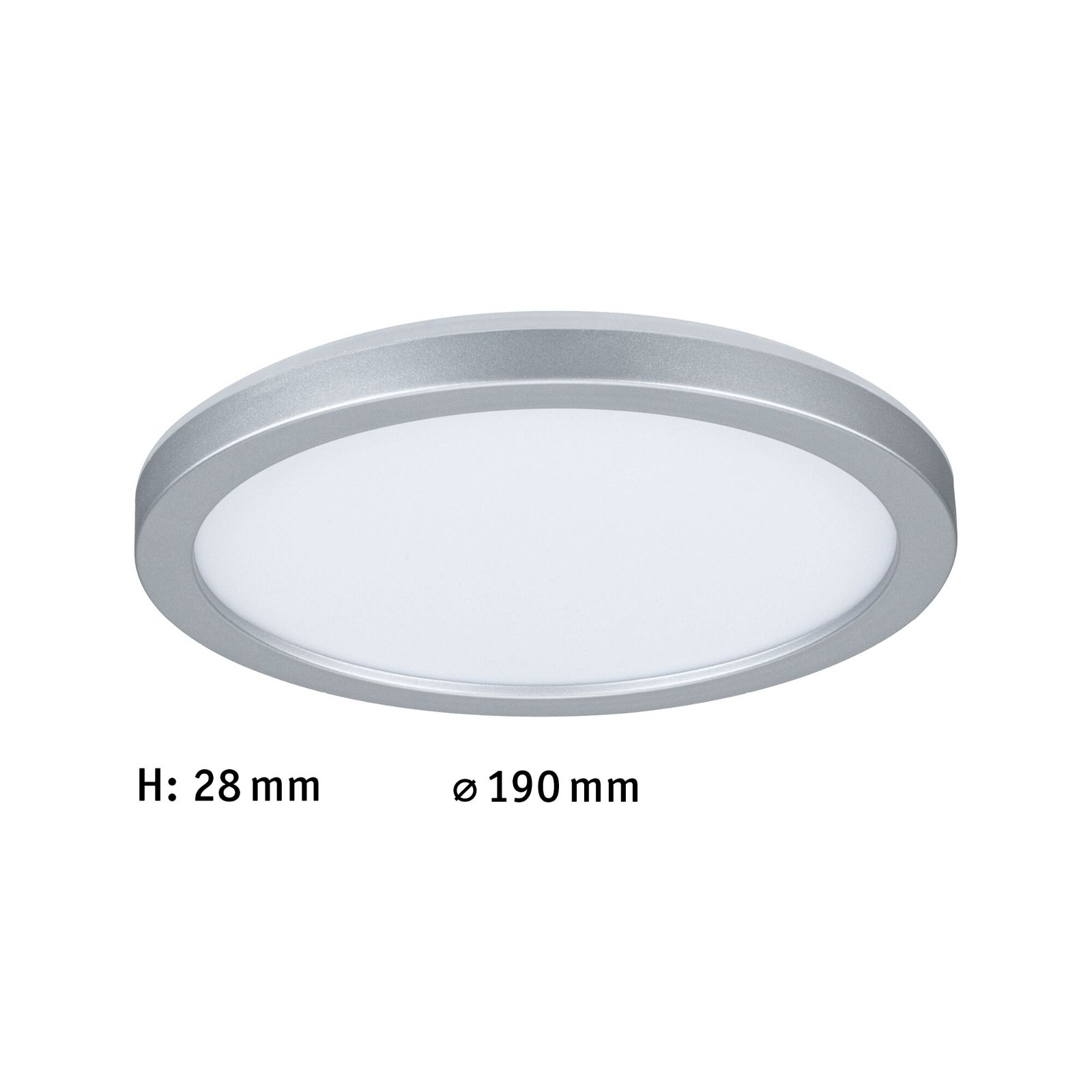LED Panel Atria Shine Backlight round 190mm 11,2W 850lm 3000K Chrome matt