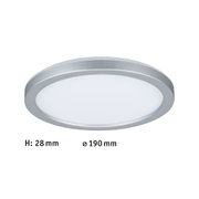 Rundes LED-Deckenlicht mit silbernem Aluminiumrahmen und weißem Diffusor, energiesparende Innenbeleuchtung