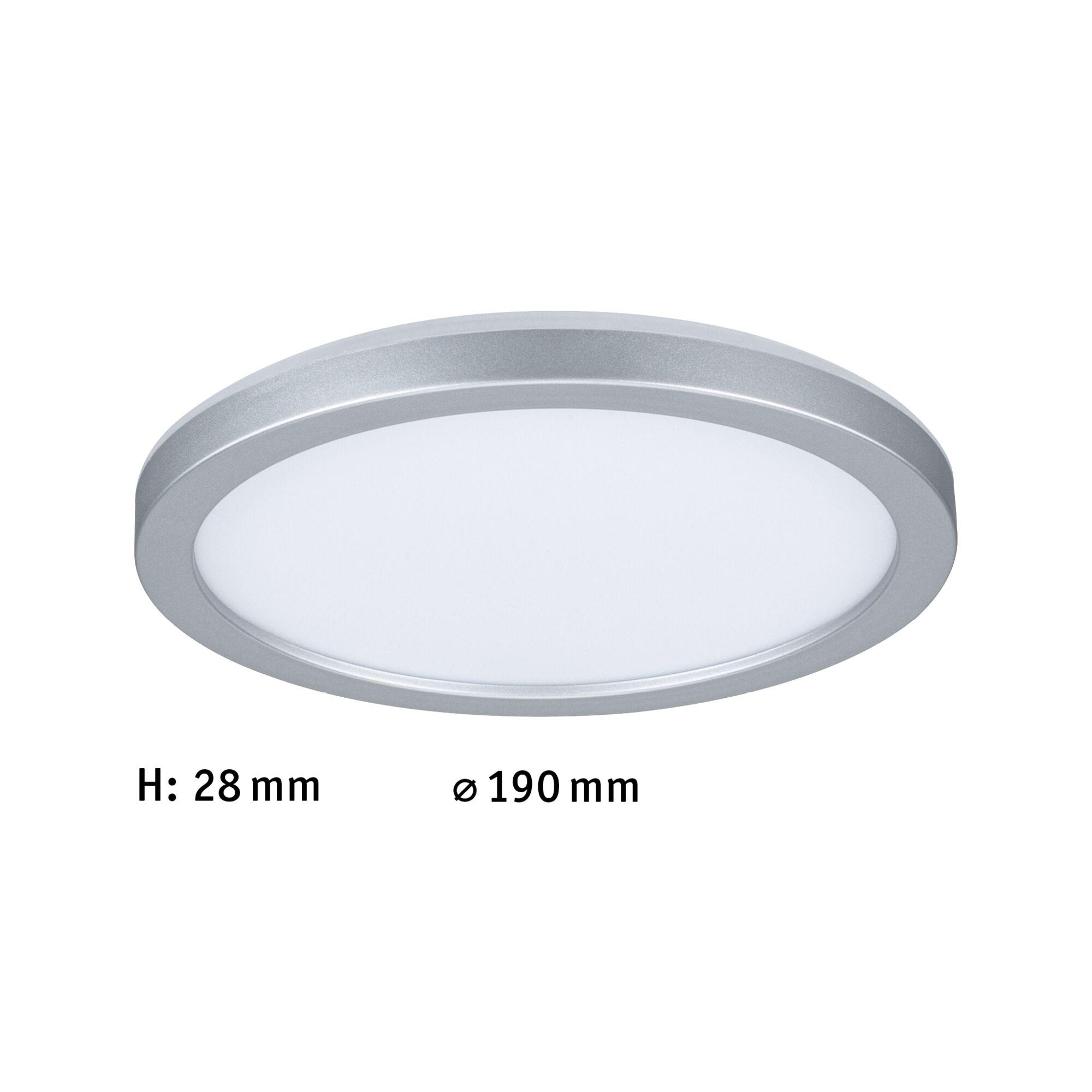 Rundes LED-Deckenlicht mit silbernem Aluminiumrahmen und weißem Diffusor, energiesparende Innenbeleuchtung